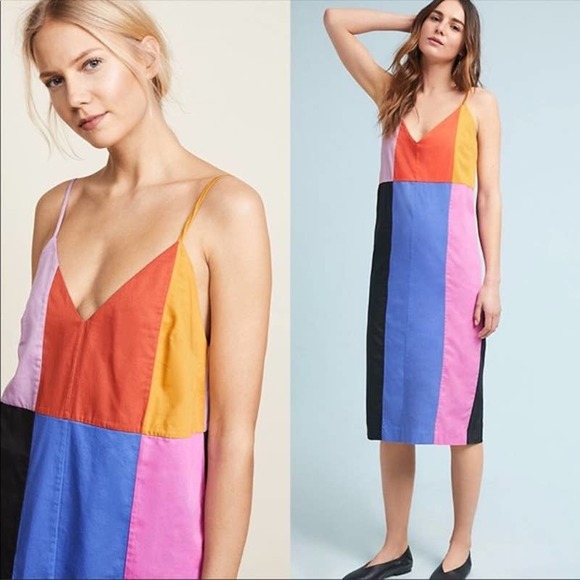 Mara Hoffman Dresses & Skirts - MARA HOFFMAN Georgia Colorblock Slip Dress SMALL